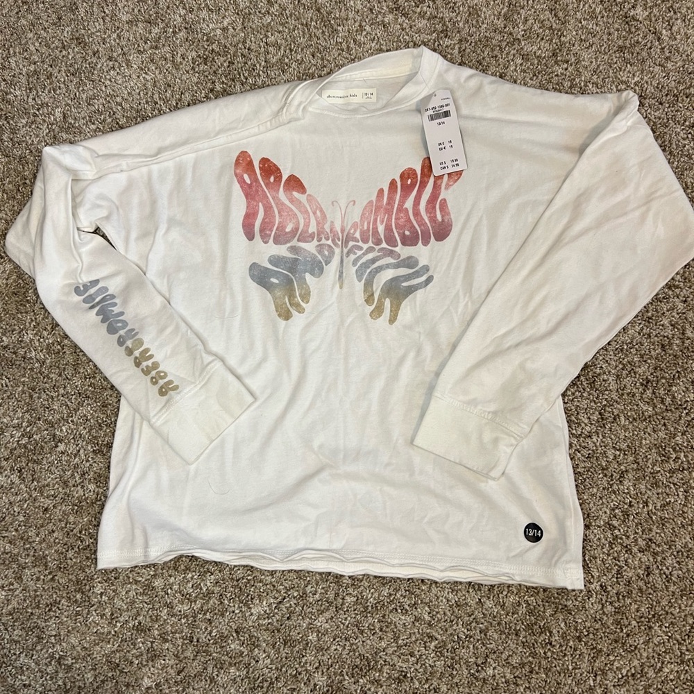 Abercrombie kids - girls long sleeve Tshirt - size 13/14. NWT.